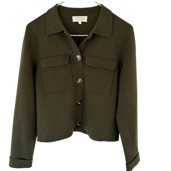 SEZANE Betty Cardigan Khaki - Picture 2 of 6